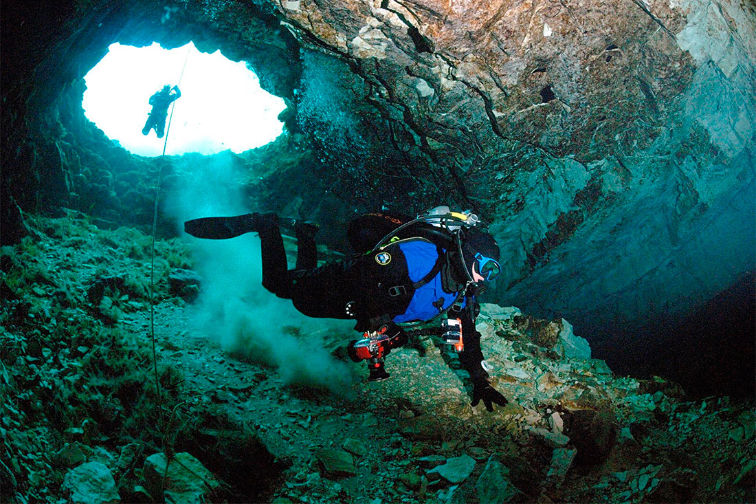 Пещерный дайвинг озеро Вадское