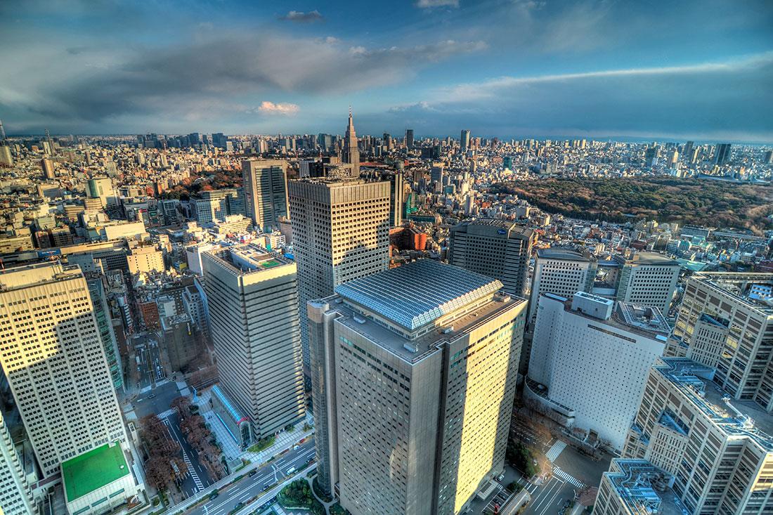 Вид с правительственной обсерватории Токийской столицы