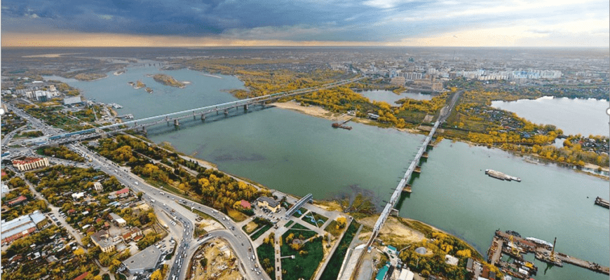 Реки Новосибирска - река ОВ через город