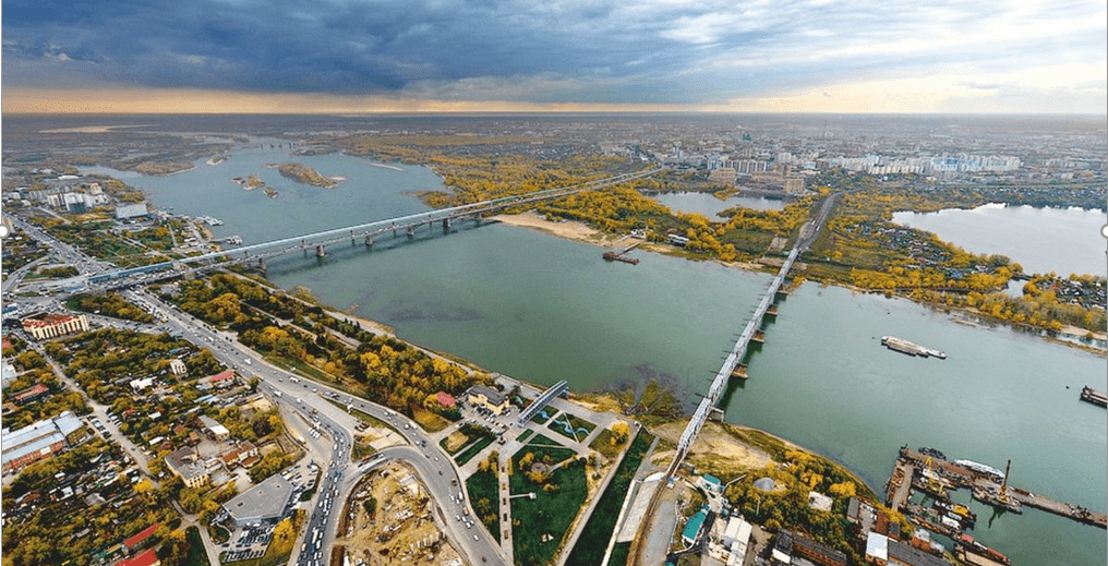 Реки Новосибирска - река ОВ через город